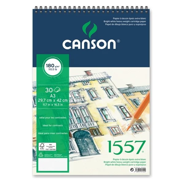 Canson 1557 21x29.7 cm 180 gr 20 Yaprak Eskiz Defteri - Görsel 2