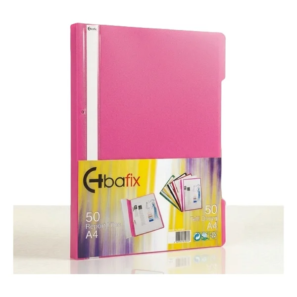 Bafix Telli Dosya Plastik XL Pembe A4 - Görsel 2