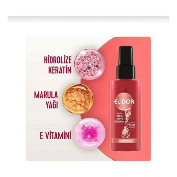 Elidor Brezilya Keratin Terapisi Bakım Kürü 90 ml Saç Serumu - Görsel 4