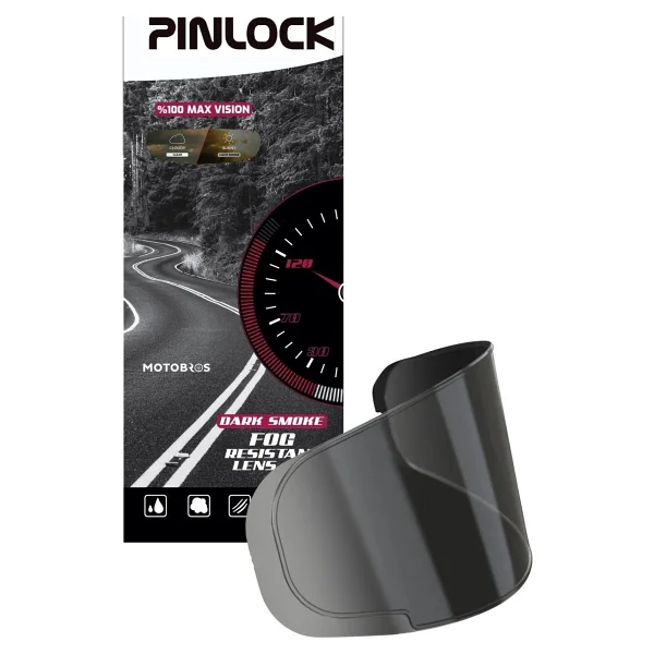 Motobros Kask Buğu Önleyici Siyah UV Korumalı Pinlock - Görsel 2