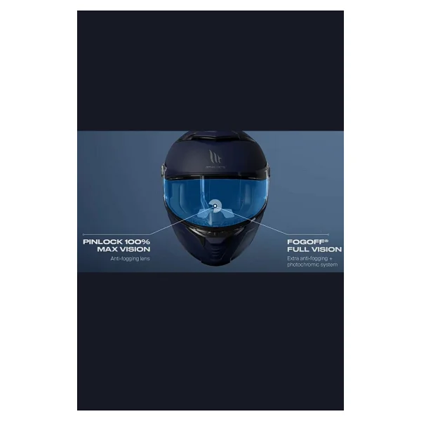 Motobros Kask Buğu Önleyici Siyah UV Korumalı Pinlock - Görsel 4