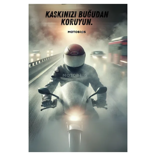 Motobros Kask Buğu Önleyici Siyah UV Korumalı Pinlock - Görsel 7
