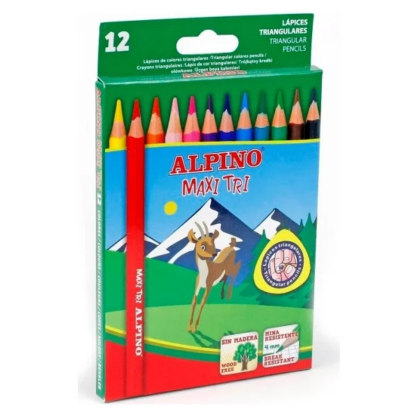 Alpino Maxi Tri 12'li Kuru Boya Seti - Görsel 3