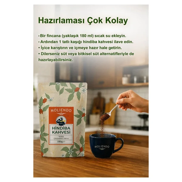 Moliendo Finest Coffee Moliendo Hindiba Kahvesi 150 g - Granül - 150 gr - Görsel 6