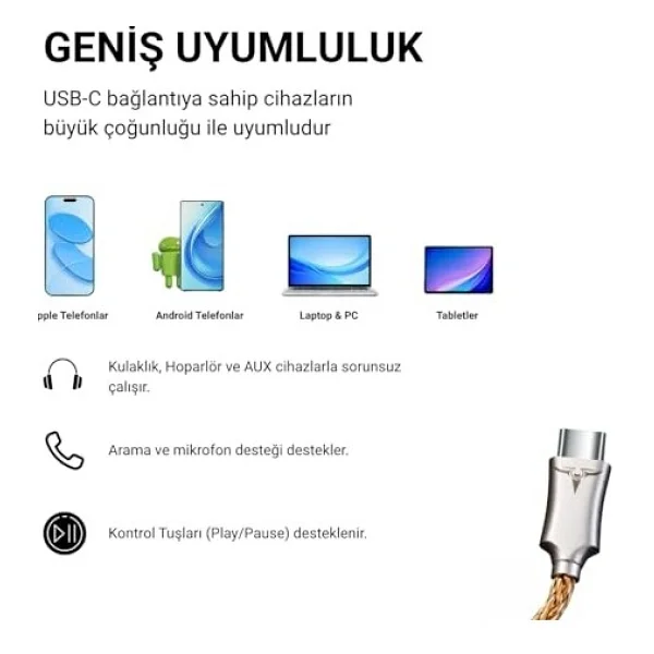 KlasseGear ALC5686 Type-C to Aux Dönüştürücü - Görsel 4