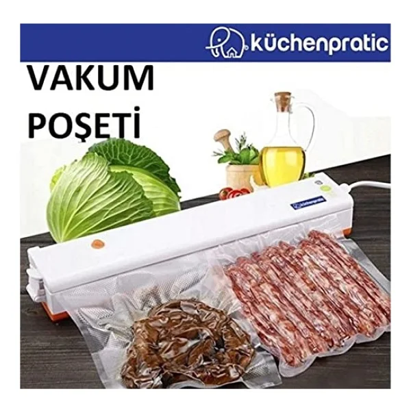 Küchen Pratic Tırtıklı Vakum Makinesi Poşeti 30x40cm 25 adet - Görsel 4