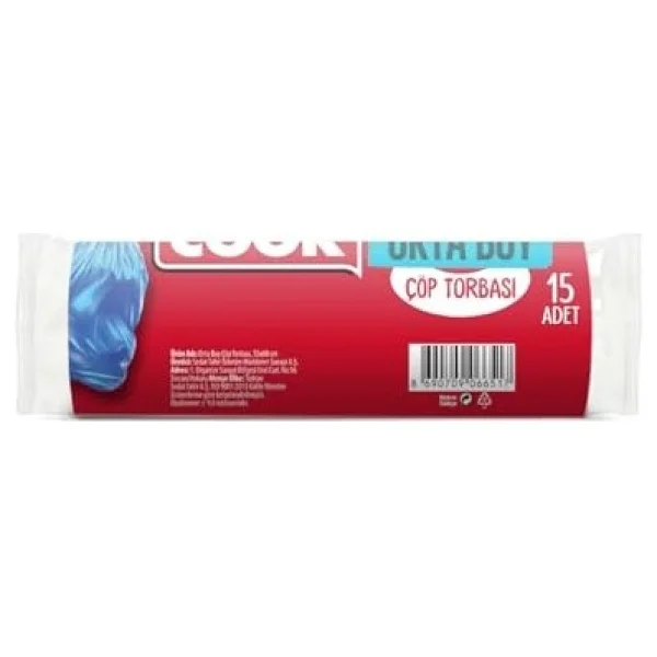 Cook Orta Boy Çöp Poşeti 15'li - Görsel 4