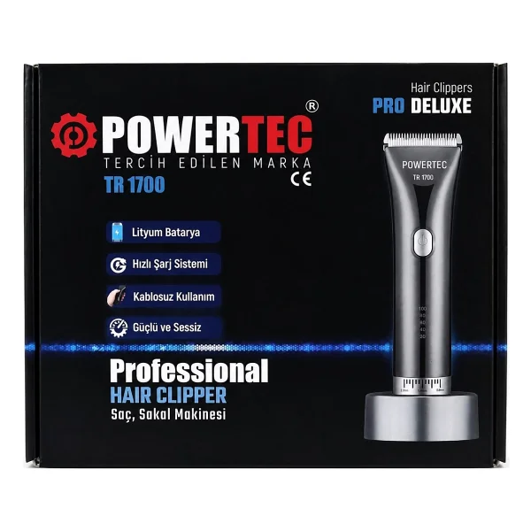 Powertec TR-1700 Pro Deluxe Saç ve Sakal Makinesi - Görsel 5