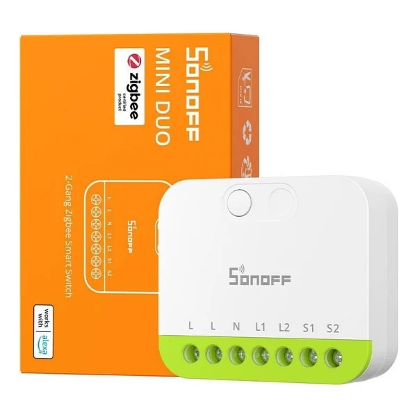Sonoff MINI-ZB2GS-L Duo Nötrsüz Zigbee 2 Kanallı Akıllı Röle - Görsel 4