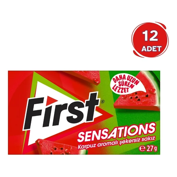 First Sensations Karpuz Aromalı 27 gr 12'li Paket Sakız - Görsel 3
