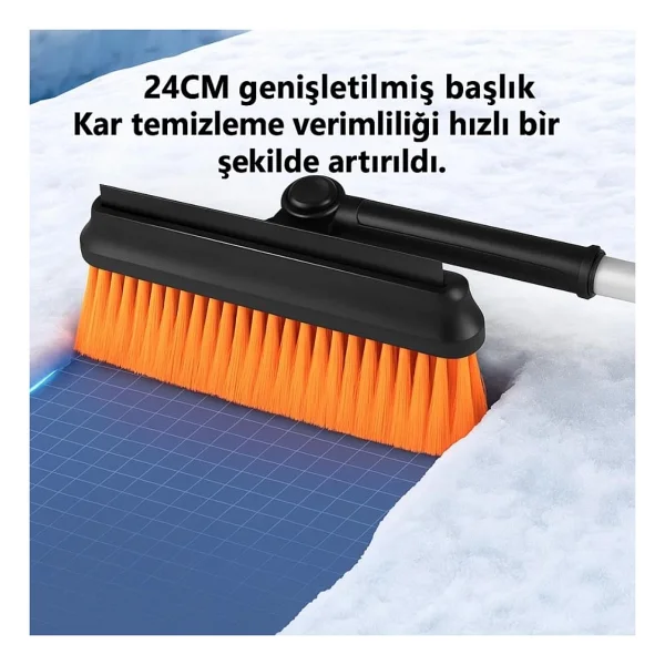 Coofbe Teleskopic Profesyonel 2in1 Araç Kar Fırçası Oto Ön Cam Buz Kazıyıcı Araç Kar Fırç - Çok Renkli - Görsel 5