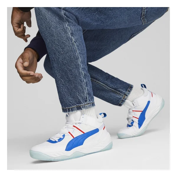Puma Rebound Future Nextgen 392329-06 Beyaz-Mavi Basketbol Ayakkabısı - Görsel 7