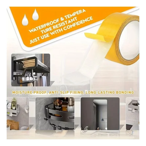 Geniş 10 Metre x 3 Cm Çift Taraflı Süper Güçlü Yapışkan Yapıştırıcı Bant Isıya Dayanıklı - Görsel 5
