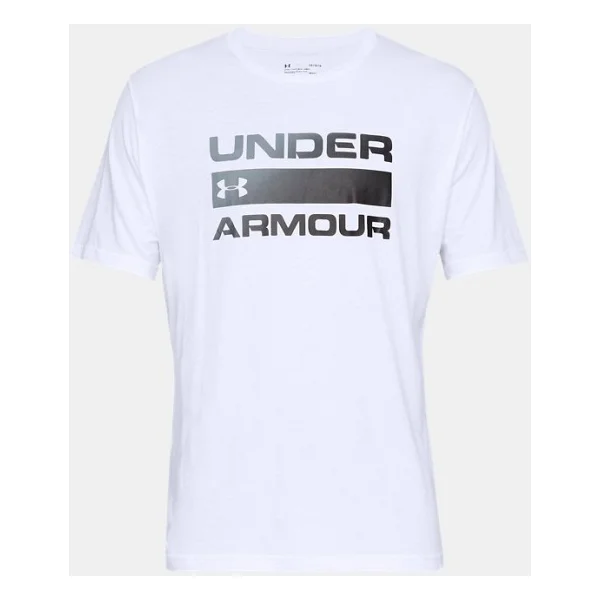 Under Armour Team Issue Wordmark 1329582-100 Beyaz Kısa Kollu Bisiklet Yaka Erkek Tişört - Görsel 5