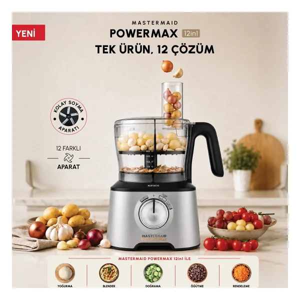 Karaca Mastermaid Power Max 12in1 2500 W Mutfak Robotu - Görsel 2