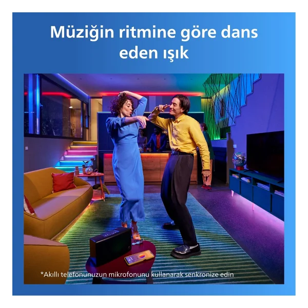 Philips Smart Lighting RGBIC LED Şerit 10 m (Type-C) - Google Home, Alexa, HomeKit ve Matter uyumlu - Görsel 7