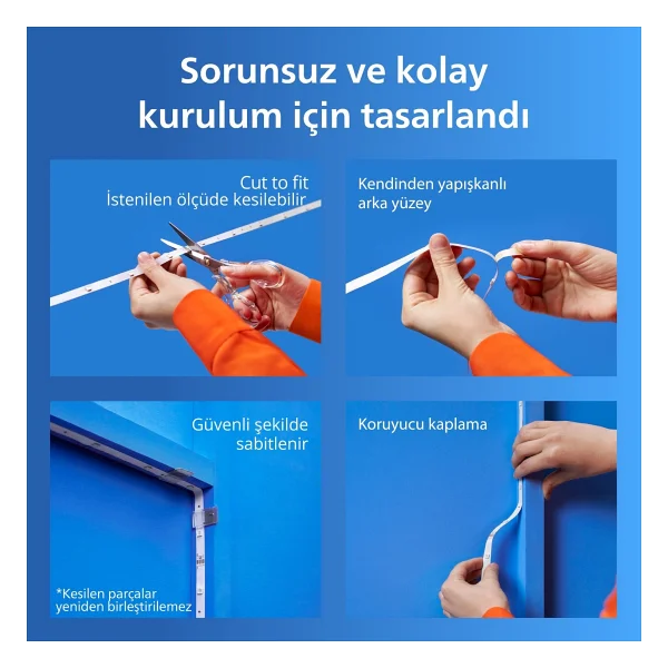 Philips Smart Lighting RGBIC LED Şerit 10 m (Type-C) - Google Home, Alexa, HomeKit ve Matter uyumlu - Görsel 10