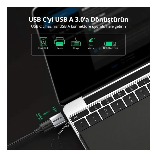 Ugreen Type-C to USB 3.0 Dönüştürücü - Görsel 2