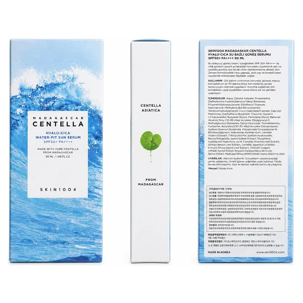Skin1004 Madagascar Centella Hyalu Cica Water-Fit 50 ml 50 Faktör Güneş Serumu - Görsel 5