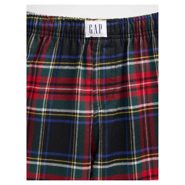 Gap Erkek Çocuk Koyu Kırmızı Recycled Flannel Pijama Altı - 8 Yaş - Görsel 3