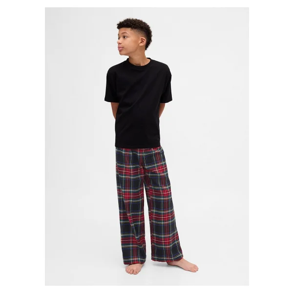 Gap Erkek Çocuk Koyu Kırmızı Recycled Flannel Pijama Altı - 8 Yaş - Görsel 5