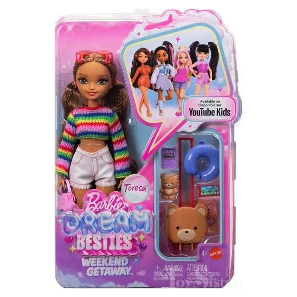 Barbie Dream Besties Hafta Sonu Tatili Teresa Bebek ve Aksesuarları JMV18 - Görsel 2