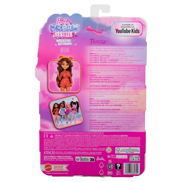 Barbie Dream Besties Hafta Sonu Tatili Teresa Bebek ve Aksesuarları JMV18 - Görsel 6