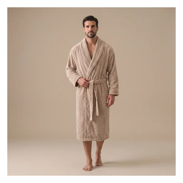 Chakra Solid Bambu Bornoz - Görsel 8
