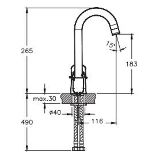 Artema Nora S A42876 Lavabo Bataryası - Görsel 2