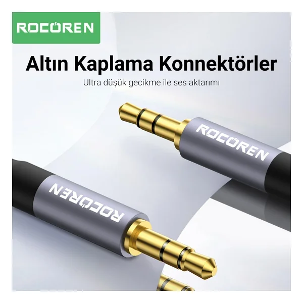 Rocoren 3.5mm Hi-Fi TRS AUX Ses Kablosu 50 CM - Görsel 2