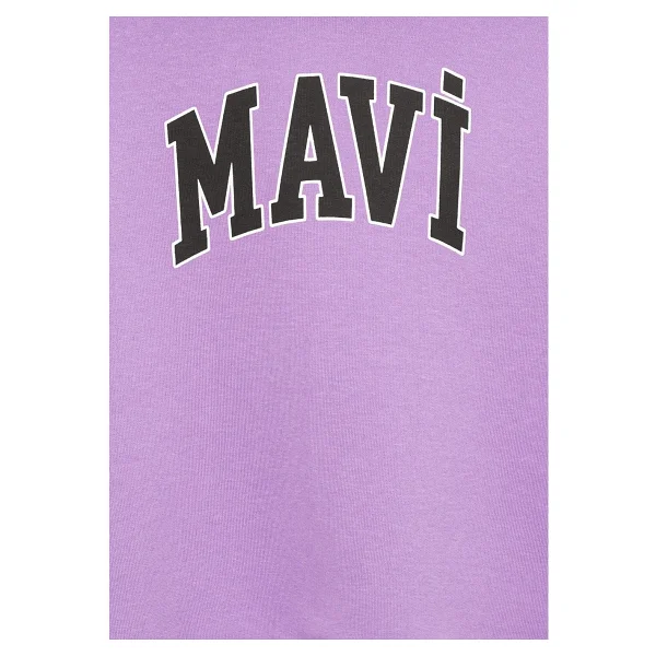 Mavi Logo Baskılı 7610035-70586 Kapüşonlu Mor Çocuk Sweatsirt - Görsel 6