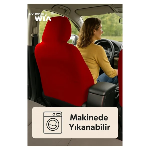 Konfor ve uyumu bir araya getiren Hyundai Getz ile uyumlu oto koltuk kilifi size ozel Kırmızı - Görsel 8
