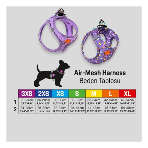 Pawstar Mavi Air-mesh Göğüs Tasması Kedi Köpek Göğüs Tasması Mavi 3XS - Görsel 10