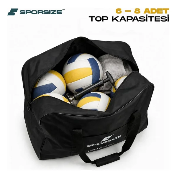 Voleybol Taşıma Çantası 6-8 Top Kapasiteli - Dayanıklı Oxford Kumaş, Güçlendirilmiş Diki - Çok Renkli - Görsel 3