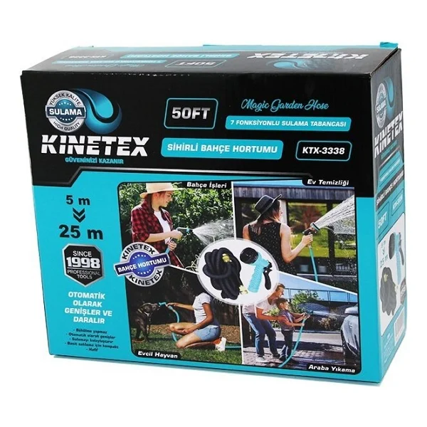 Knitex Kinetex KTX-3338 Sihirli Bahçe Hortumu 50FT 5MT-25MT - Görsel 2