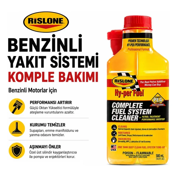 Rislone Benzinli Yakıt Sistemi Komple Bakımı 500 ml - Görsel 3