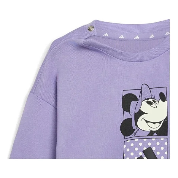 Adidas Disney Minnie Mouse KG6114 Lila Bebek Eşofman Takımı - Görsel 7