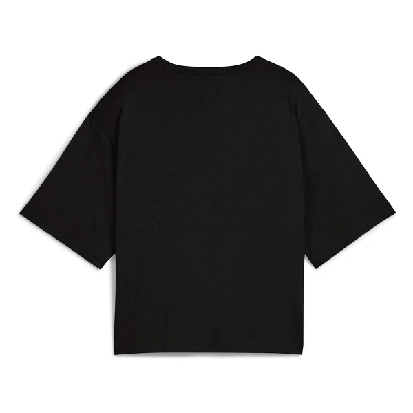Puma Class Relaxed Crop 685030-01 Siyah Kısa Kollu Yuvarlak Yaka Kadın Tişört - Görsel 9