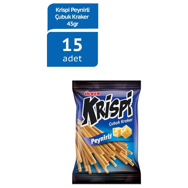 Ülker Krispi Peynirli Çubuk Kraker 43 gr 15'li - Görsel 2