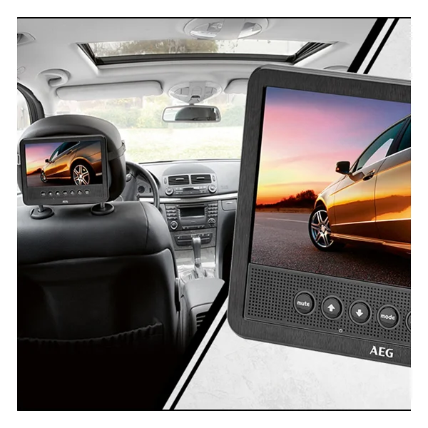 AEG DVD4555 Koltuk Başlığı Monitör DVD USB AUX - Araç İçi Multimedya Ekran 12V Çakmaklık (Kullanılmış Tam Çalışır) - Görsel 7
