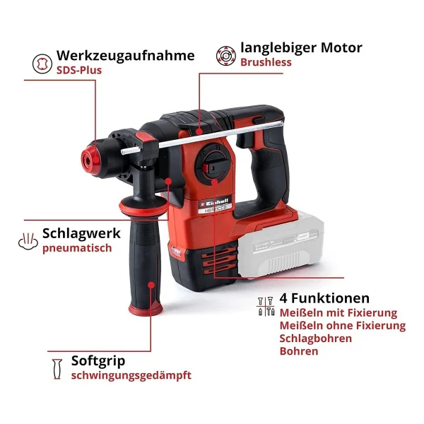 Einhell Herocco 18/20 Pnömatik Aküsüz Kırıcı-Delici - Görsel 3
