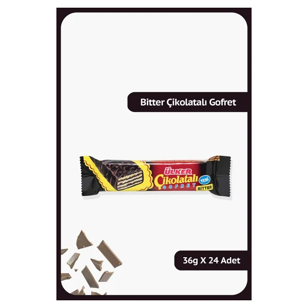 Ülker Bitter Çikolatalı Gofret 36 gr - Görsel 3