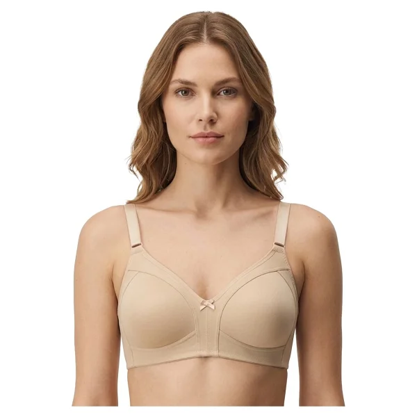 Cottonhill Bra - Fiora Ten Büyük Beden Balensiz Pamuklu Ayarlanabilir Askılı Kadın Sütyen - Görsel 3