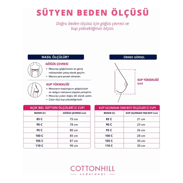 Cottonhill Bra - Fiora Ten Büyük Beden Balensiz Pamuklu Ayarlanabilir Askılı Kadın Sütyen - Görsel 7