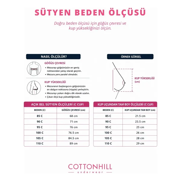 Cottonhill Bra -Rosina Ten Büyük Beden Dantelli Balensiz Minimizer Ayarlanabilir Askılı Kadın Sütyen - Görsel 7