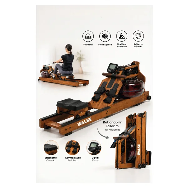 Walke Premium AquaRow Pro Katlanabilir Su Dirençli Kürek Çekme Aleti Kondisyon Küreği - Görsel 7