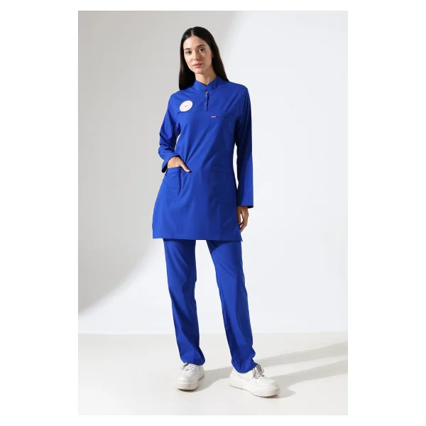 Bilenn Tekstil Soft Likralı Tesettür Forma Takım Iki Çıtçıt Dazzlıng Blue - Görsel 2