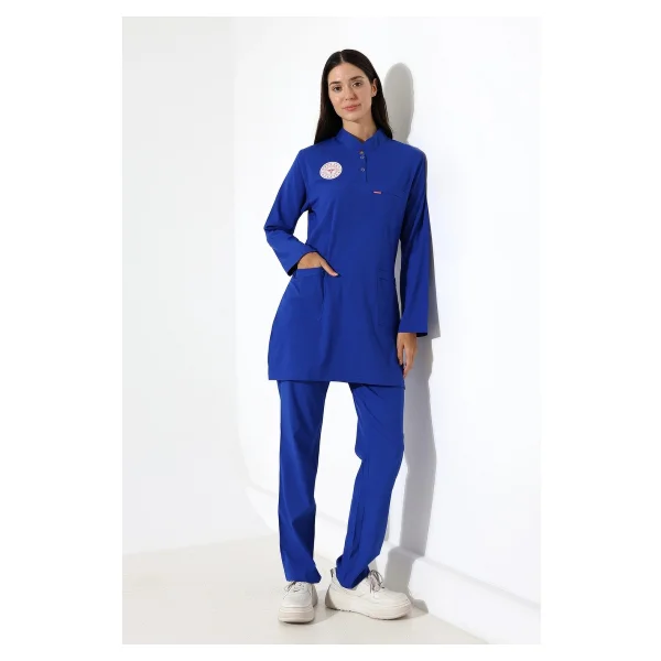 Bilenn Tekstil Soft Likralı Tesettür Forma Takım Iki Çıtçıt Dazzlıng Blue - Görsel 4