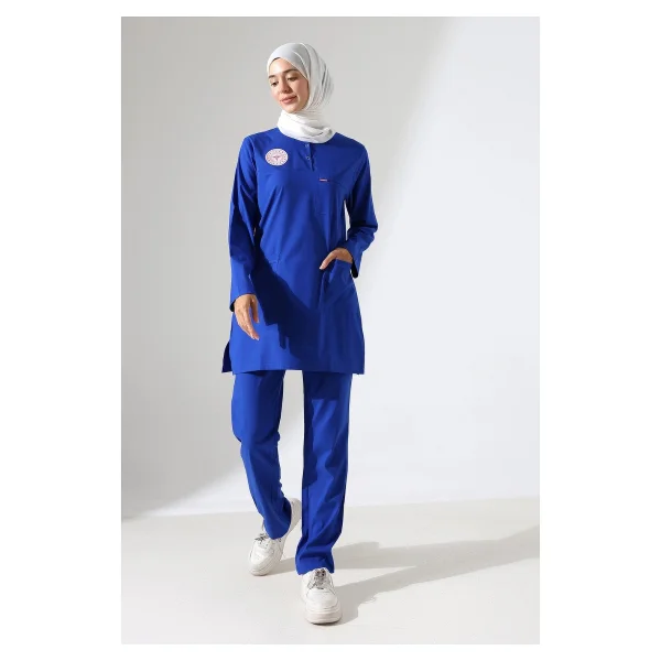 Bilenn Tekstil Soft Likralı Tesettür Forma Takım Iki Çıtçıt Dazzlıng Blue - Görsel 5