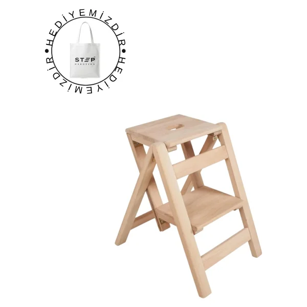 Step Apollo 2 Katlanabilir Merdiven Tabure (2 Basamaklı) - Ahşap - 1 Adet - Görsel 7